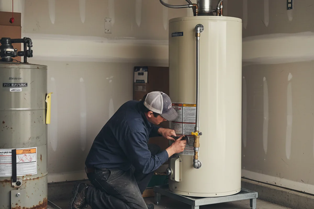 Water heater and shutoff valve replacement in Hesperia