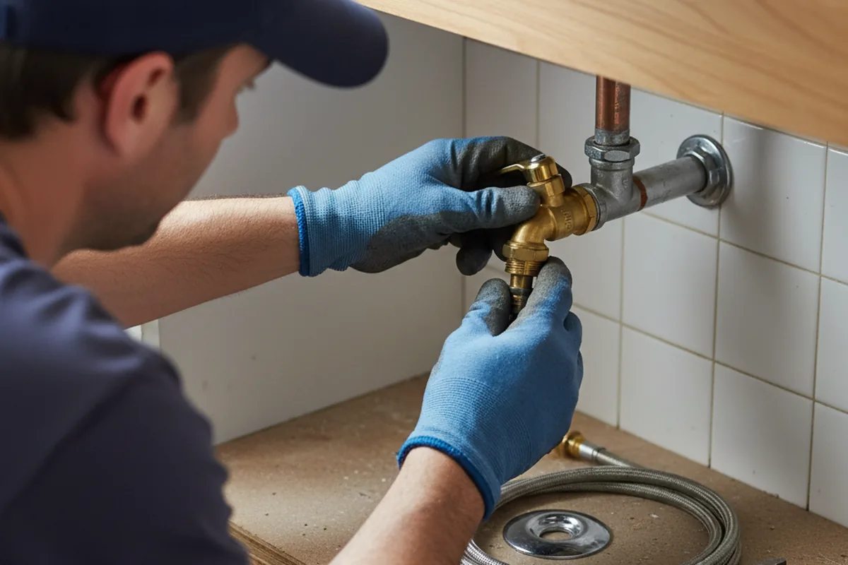 Shutoff valve and fitting work during Emergency Plumbing in Hesperia